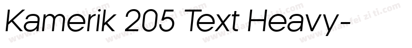 Kamerik 205 Text Heavy字体转换